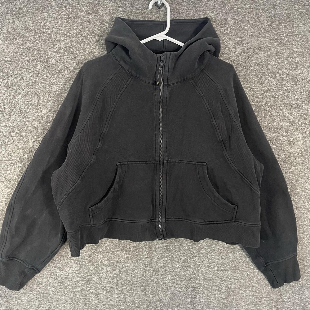 Lululemon Oversized Scuba Hoodie Womens XL/XXL Black Full Zip Fleece Sweatshirt